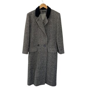 Vintage Andover Tweed Wool Herringbone Coat Jacket Medium Old Money